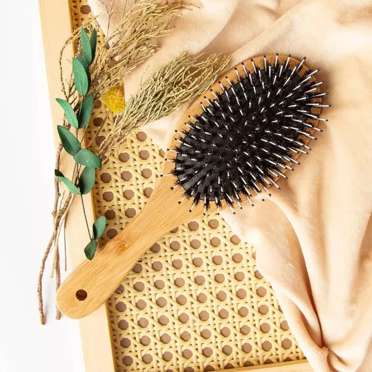 Bamboo Boar bristle Hair Brush